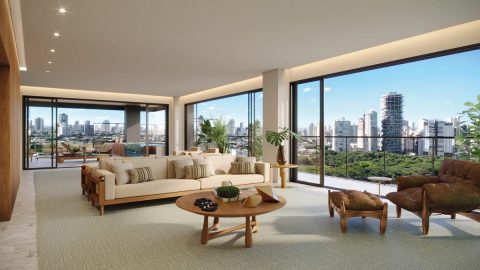 Perspectiva artística do Living (Penthouse)